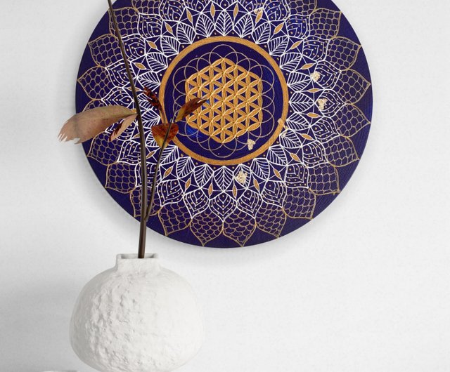 Round mandala wall discount art