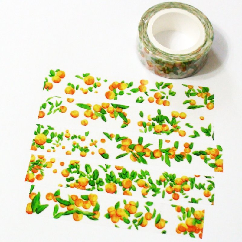 Masking Tape Lucky Charm Kumquat - Washi Tape - Paper 