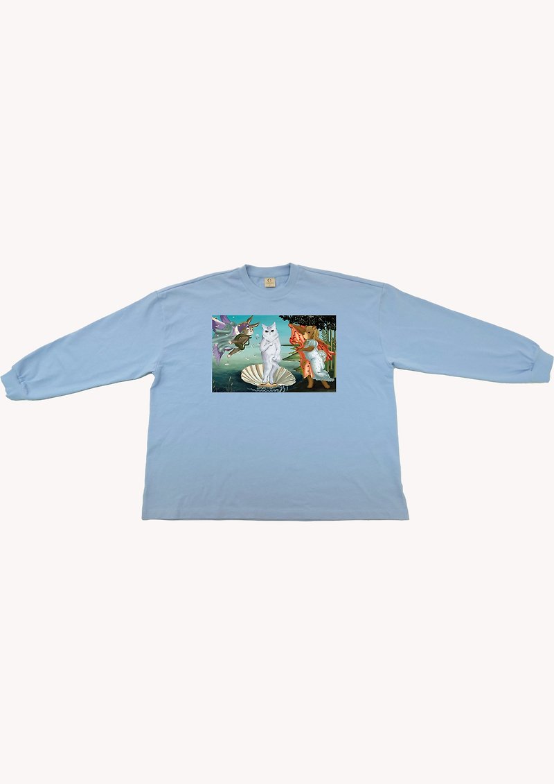 100% Cotton Graphic Sweater - Unisex Hoodies & T-Shirts - Cotton & Hemp Blue