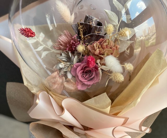 ラブバルーンブーケボボブーケバレンタインデーブーケ卒業ブーケ枯れた