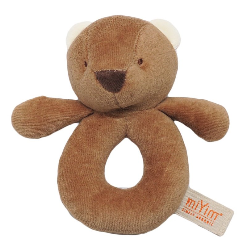 baby rattle (Bear) organic cotton miYim - Kids' Toys - Cotton & Hemp Brown