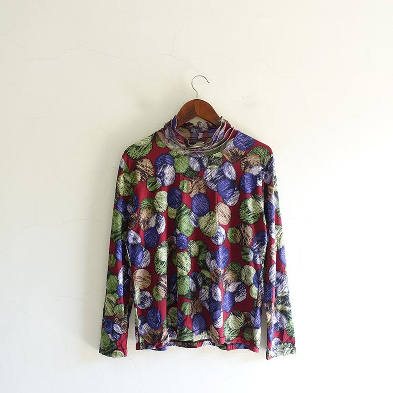 │Slowly│ 紅氣球/古著上衣 │vintage.復古.文藝 - 女上衣/長袖上衣 - 聚酯纖維 多色