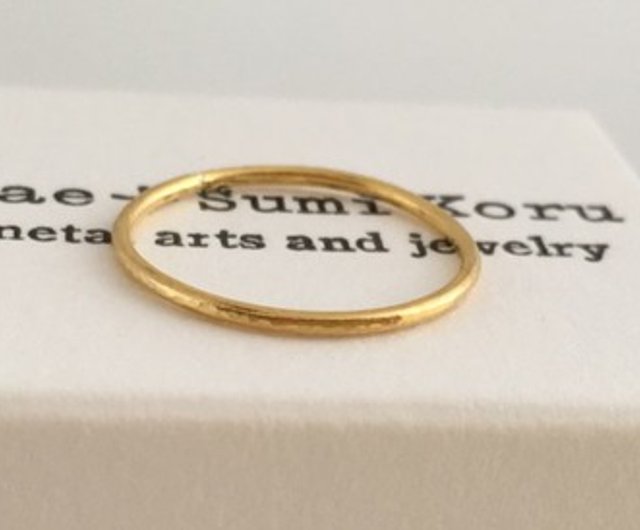 K-sama order page K24 Pure Gold Ring 3 1mm width No.  - 設計館Sae+Sumi Koru  戒指- Pinkoi