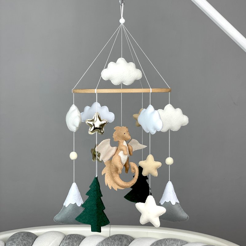 This dragon baby mobile crib is specially designed for the fantasy nursery decor - Kids' Toys - Other Materials Gold