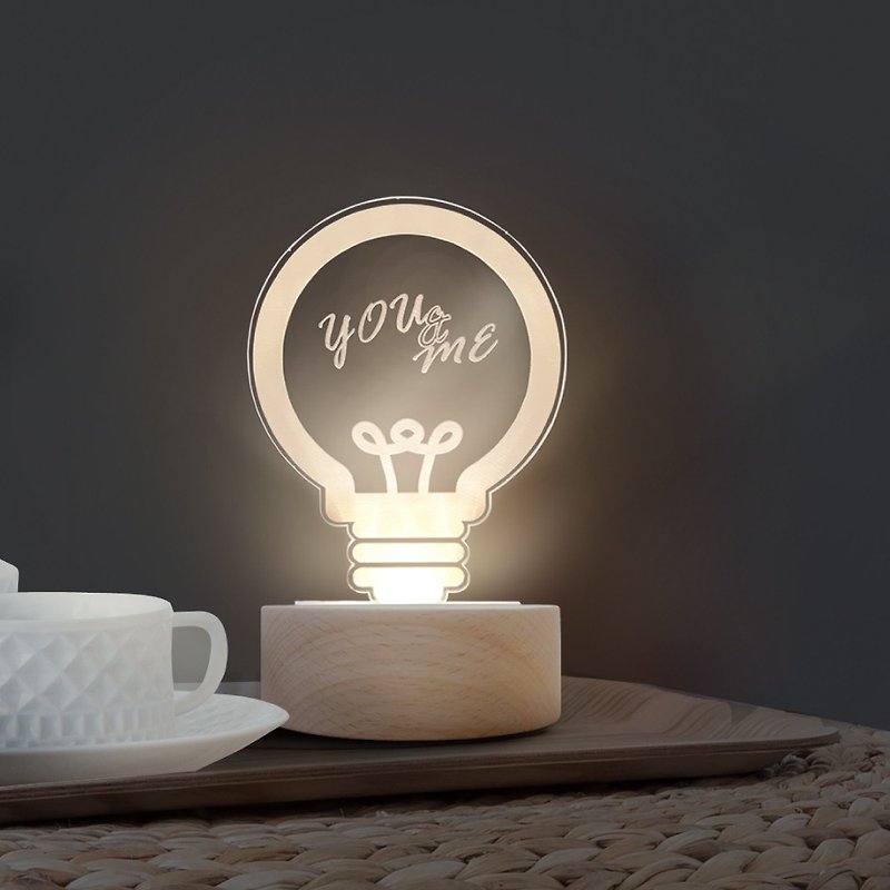 LED Night Light, Valentine's Day Gift, 3D Illusion Light,Bedroom Decor,Desk Lamp - Lighting - Plastic Transparent