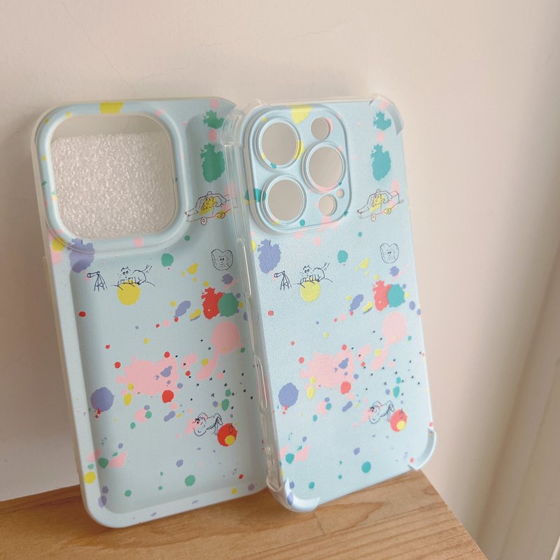 iphone 17 阿波的愛 淺藍 質感手機殼訂製 iphone手機殼 - 手機殼/手機套 - 橡膠 藍色