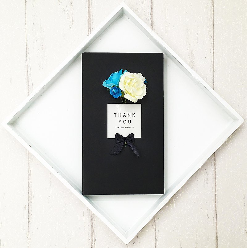 Blue Rose - Blue / White / Mobile Case / Box / Gift Packaging / Hand Flower - วัสดุห่อของขวัญ - กระดาษ สีน้ำเงิน