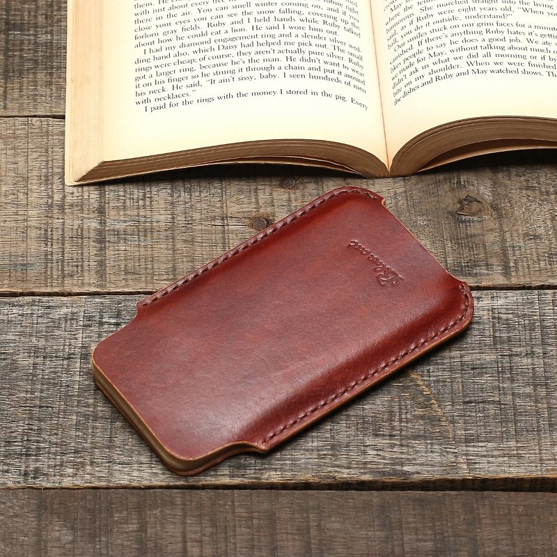 XXX - Phone Cases - Genuine Leather Brown
