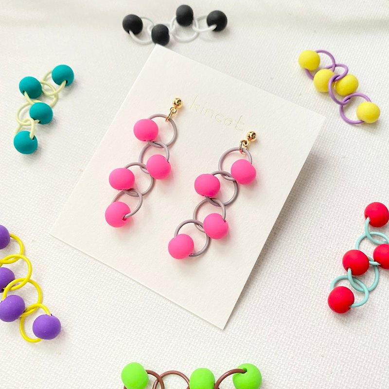 Suzunari Clip-On[pink] - Earrings & Clip-ons - Clay Pink