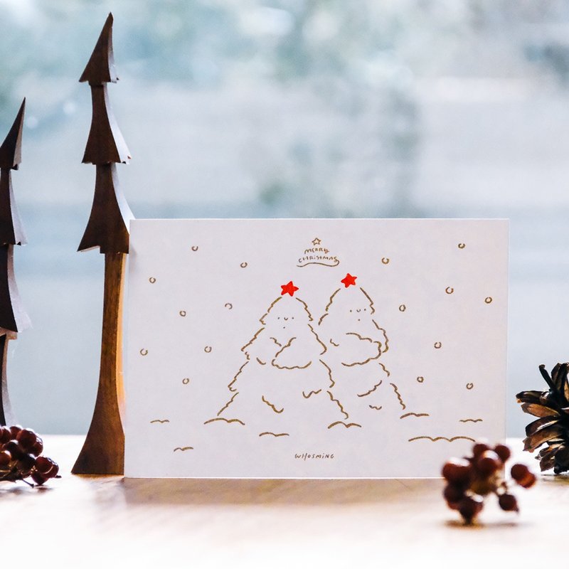 WHOSMiNG Christmas Card- SNOWMAN - การ์ด/โปสการ์ด - กระดาษ ขาว