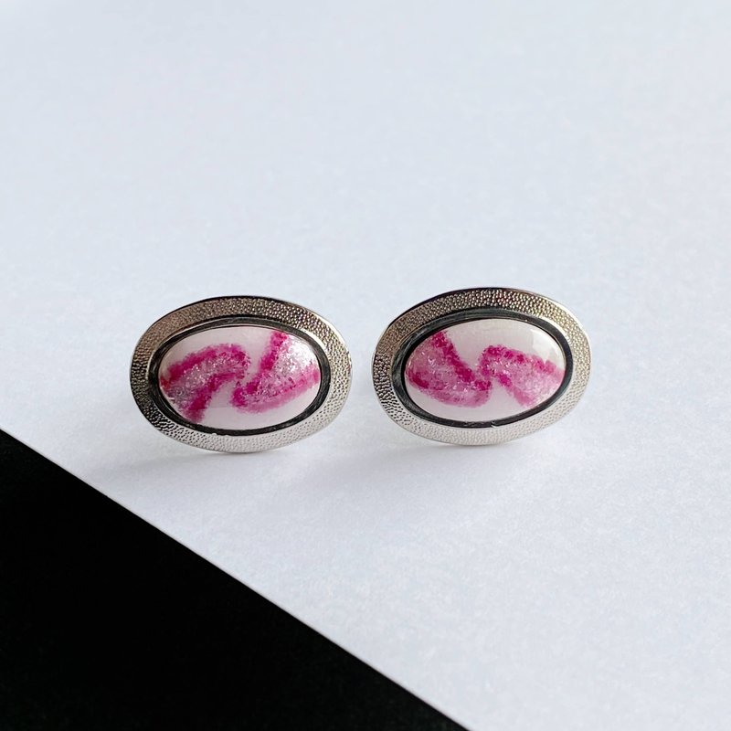 アンドロメダ【さくら Sakura】 カフスボタン カフリンクス 純銀張箔ちらし七宝 - 袖扣 - 其他材質 粉紅色