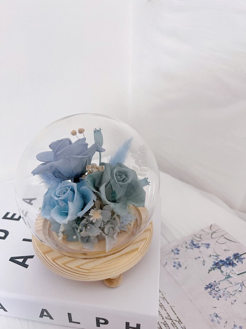 Preserved flower cup, glass cup flower, flower in vase, flower gift - ช่อดอกไม้แห้ง - แก้ว หลากหลายสี