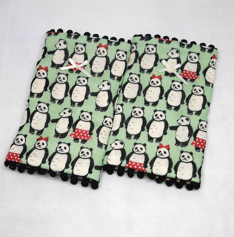 Japanese Handmade 8-layer-gauze droop sucking pads - ผ้ากันเปื้อน - ผ้าฝ้าย/ผ้าลินิน สีเขียว