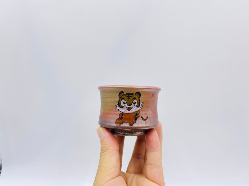 可愛小虎仔 - 茶壺/茶杯/茶具 - 陶 白色