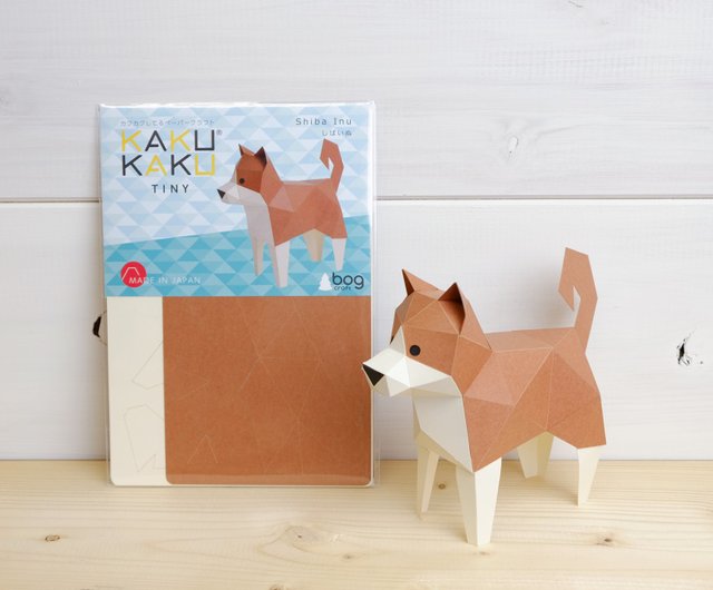 沼工芸 Kakukaku 動物造形立体折り紙 柴犬 ショップ Proptw Bamboo Paper Pinkoi