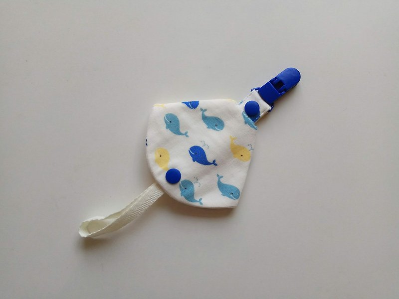 Small whale two in one pacifier clip nipple boot + pacifier clip dual function 1 into - Baby Gift Sets - Cotton & Hemp Blue