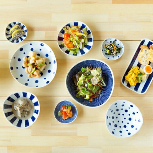 鈴木太太 和風食器館 【西海陶器】波佐見燒 藍玉紋五件式小菜碟 (5件式) - 禮盒組