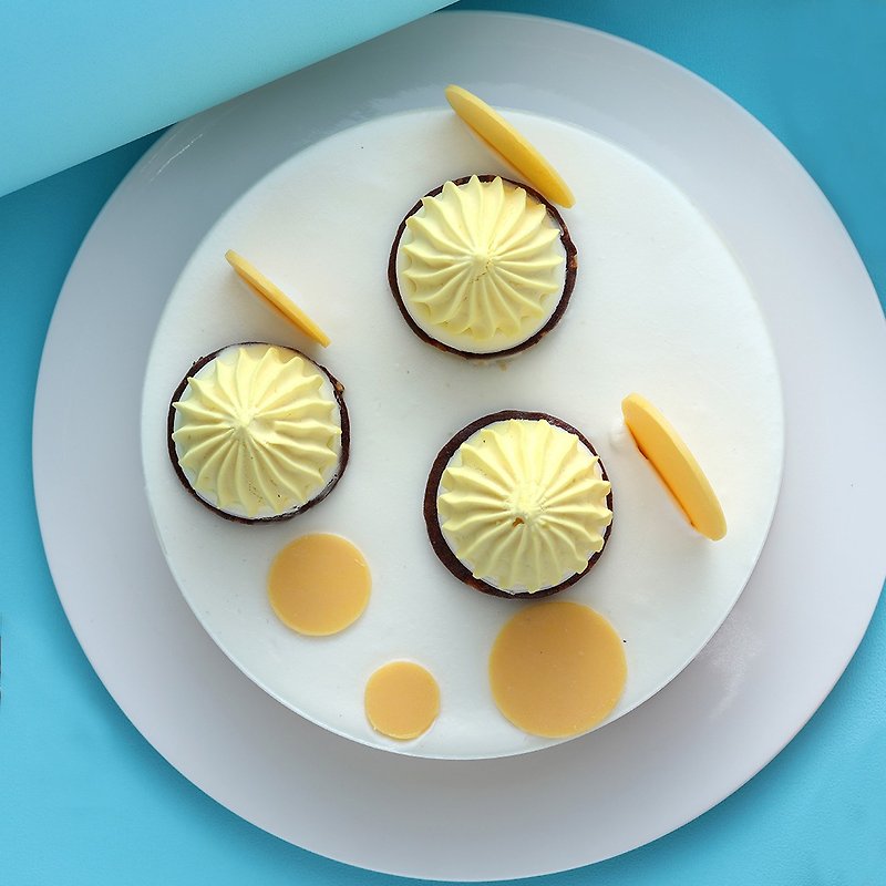 7.5"【Galeo Ice Cream Cake】Rolled Mango Yogurt - เค้กและของหวาน - วัสดุอื่นๆ 