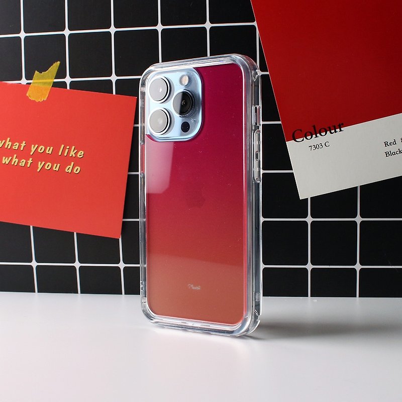 D-Armor Shockproof case with Anti-Yellowing and Technology.Gradient- Bloody Mary - Phone Cases - Plastic Red