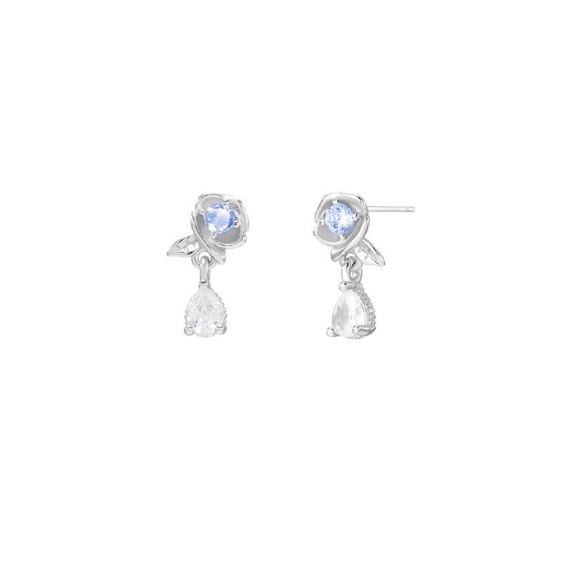 Aloha Eternal Rose Earrings (Silver) - Earrings & Clip-ons - Sterling Silver 