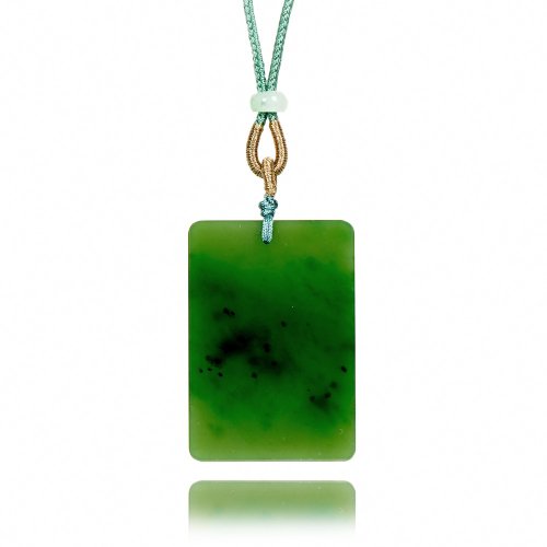 正佳珠寶 Gemsrich Jewelry 【正佳珠寶】和田碧玉 頂級老礦 17.7g 蘋果綠墨花無事牌吊墜