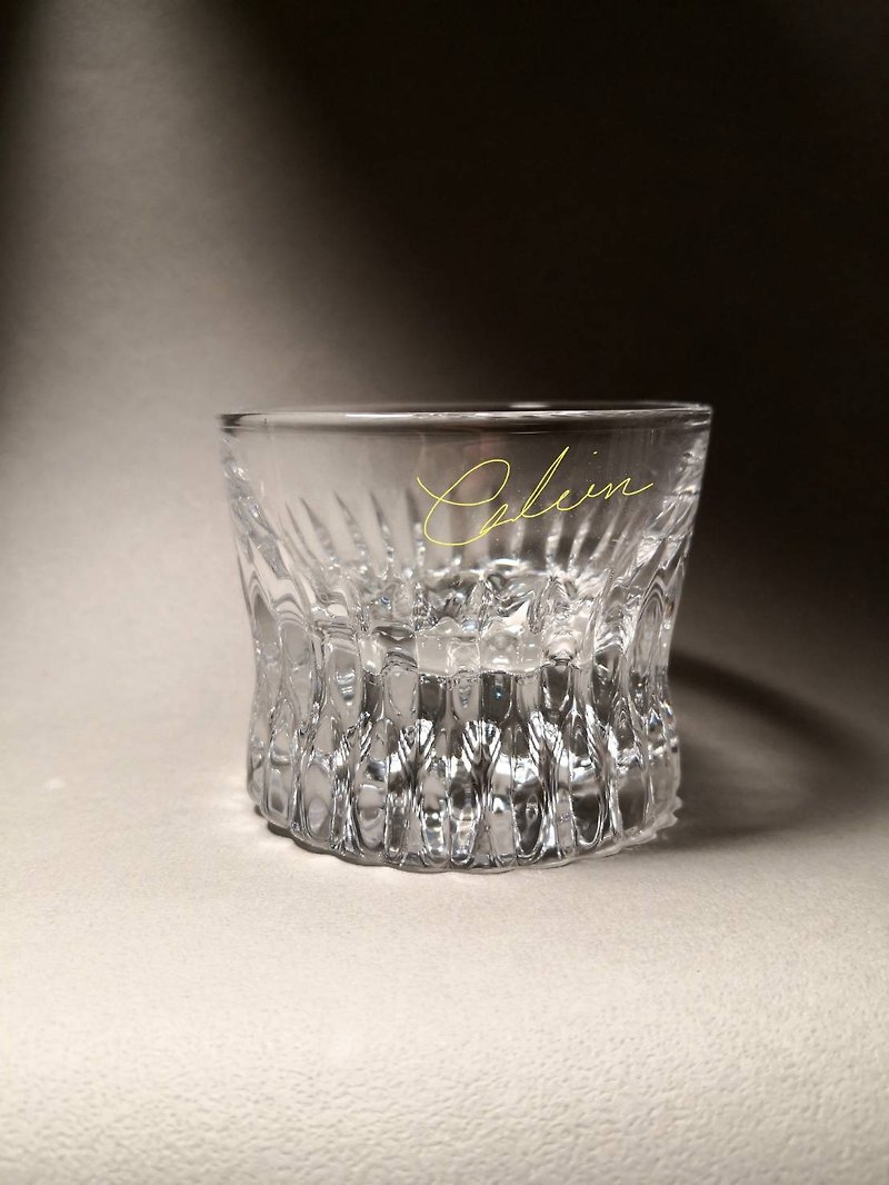 New version of exquisite whiskey cup (transparent) customized engraved cup with wooden box birthday/gift/industrial and commercial group purchase - แก้วไวน์ - แก้ว 