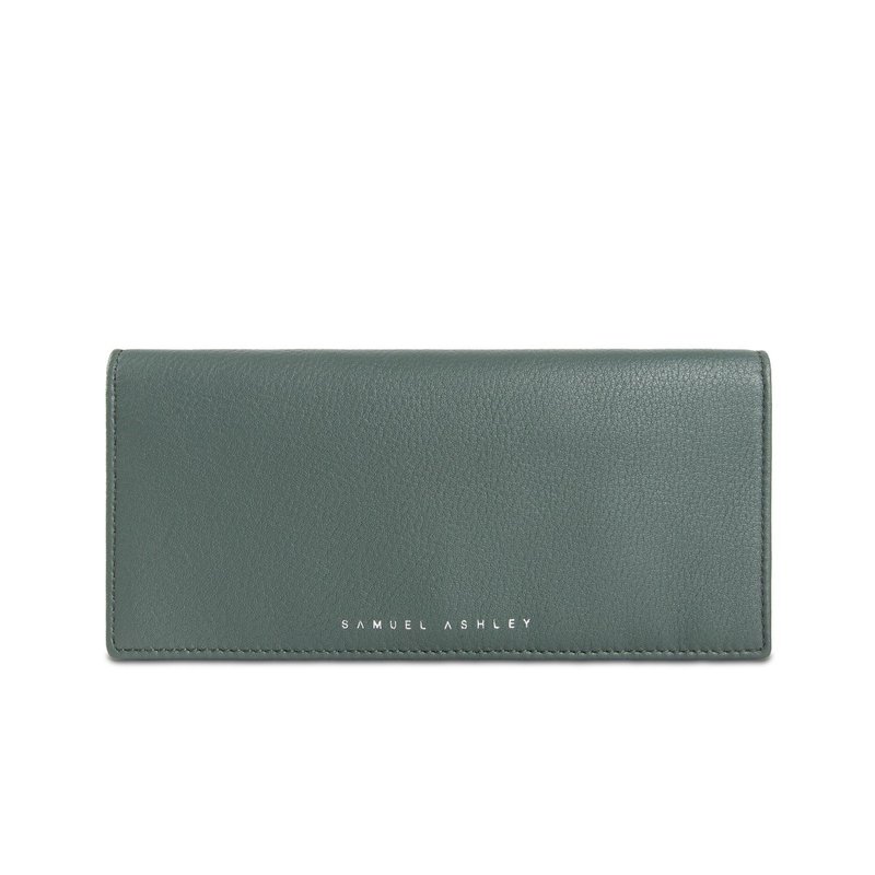 【NEW IN】Emerson Long Leather Wallet - Jungle Green | X'mas Gift for Unisex - Wallets - Genuine Leather Green