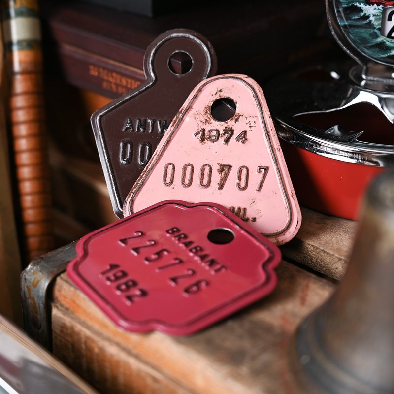 Vintage 比利時腳踏車牌 / 歐洲老物、古董車牌、復古收藏 - 擺飾/家飾品 - 其他金屬 多色