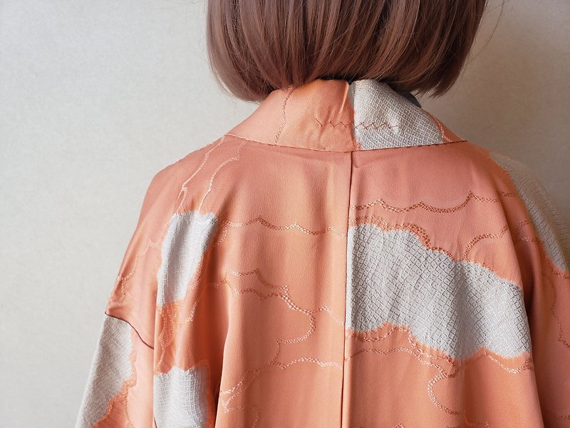 Pretty Pink Cloud Kimono, Silk Kimono Jacket, Kimono Fashion Japan, Big Jacket - ジャケット - シルク・絹 