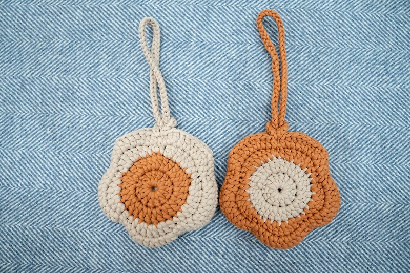 Pendant-headphone bag-small waste bag-little flower - Other - Cotton & Hemp 