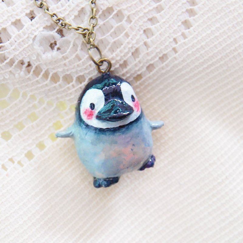 ペンギンの赤ちゃん/装飾品/ペンダント（一つだけ）（300神秘的な贈り物以上購入） - ネックレス - 粘土 多色