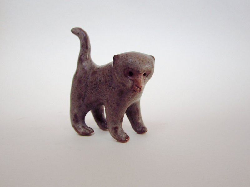 Formosan macaques - Takao - Pottery & Ceramics - Pottery Gray