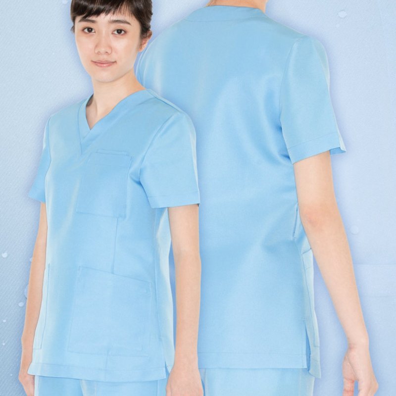 多色納米抗菌手術服牙醫服護士護理員短袖上衣醫美診所制服NW6214 - 女上衣/長袖上衣 - 聚酯纖維 多色