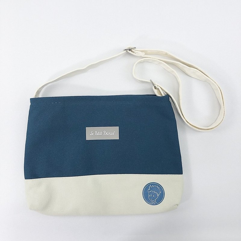 Little Prince Classic Edition - Coloured Shoulder Bag (Blue), CB15AA01 - กระเป๋าแมสเซนเจอร์ - ผ้าฝ้าย/ผ้าลินิน สีน้ำเงิน