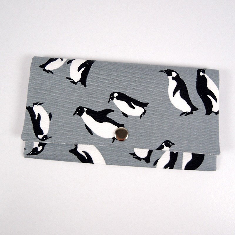 Passbook red envelopes of cash pouch - gray penguin - กระเป๋าสตางค์ - วัสดุอื่นๆ สีเทา