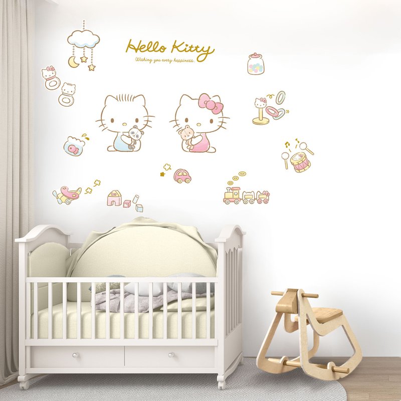 QuickFilm Static-Stay Wall Decoration Stickers – Hello Kitty - ตกแต่งผนัง - พลาสติก หลากหลายสี