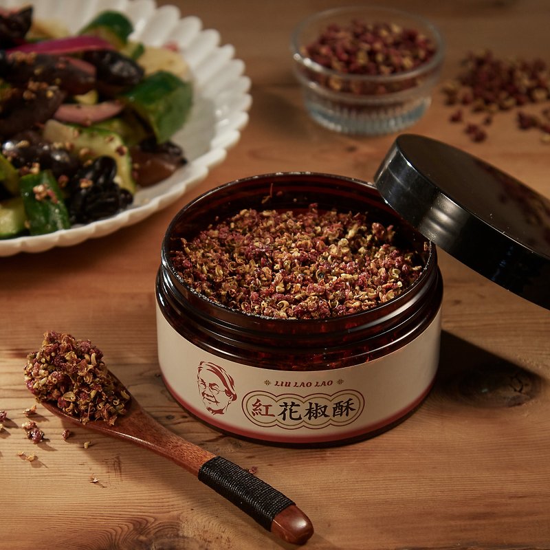 [Grandma Liu's Red Pepper Crisp] It is Linen, not spicy, and full of taste - เครื่องปรุงรส - สารสกัดไม้ก๊อก สีแดง