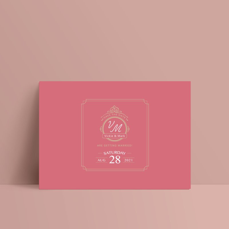 單卡喜帖【 喜帖印刷 】編號222501 明信片喜帖 少量喜帖 喜帖設 - 卡片/明信片 - 紙 紅色