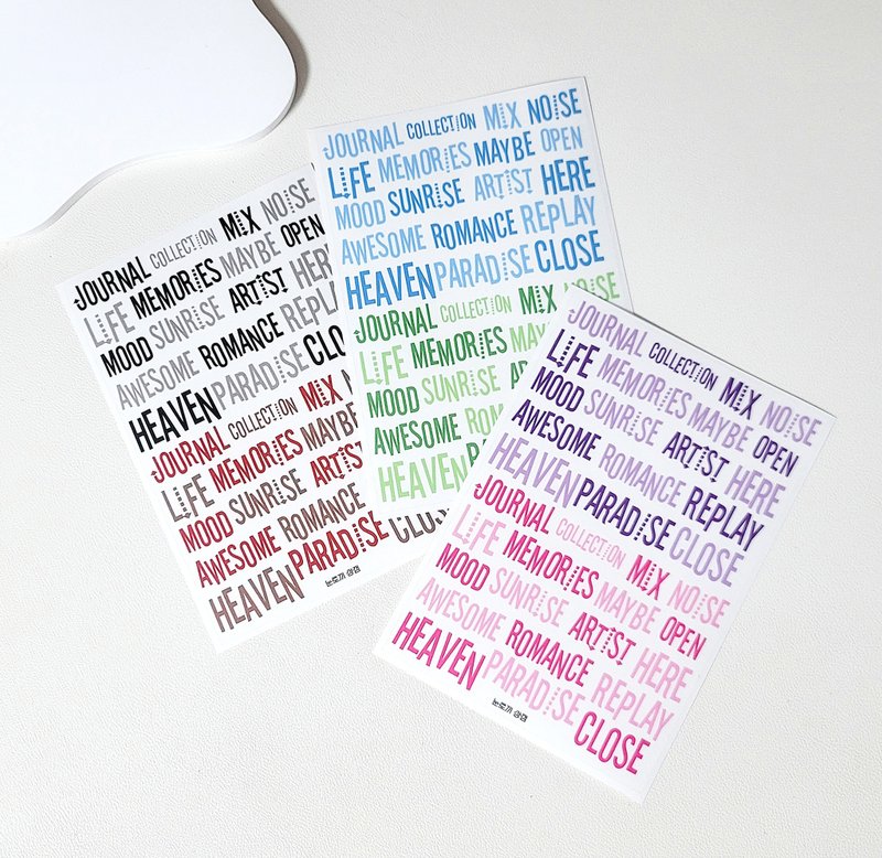 Color P. lettering sticker - Stickers - Other Materials 