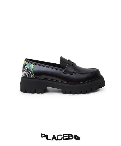 PLACEBO-OFFICE PLACEBO UNISEX GREEN ANIMAL PENNY LOAFER