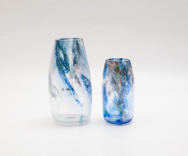 深藍色小花瓶- 設計館C.C.C. Glass Works 花瓶/花器- Pinkoi