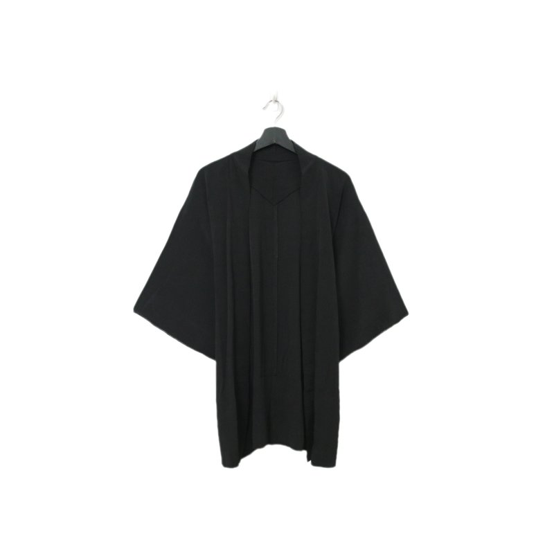 Back to Green-日本透膚羽織 低調黑質感 tf-39/vintage kimono - 女大衣/外套 - 絲．絹 