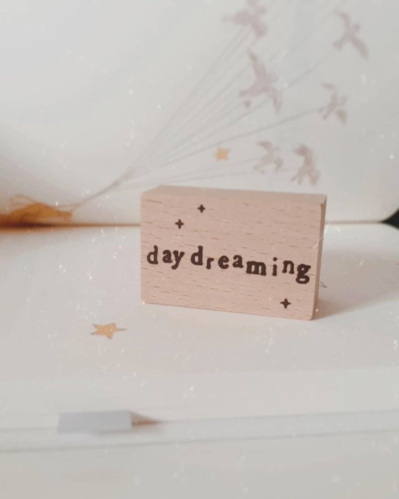 daydreaming rubber stamp for journaling - Stamps & Stamp Pads - Wood Orange