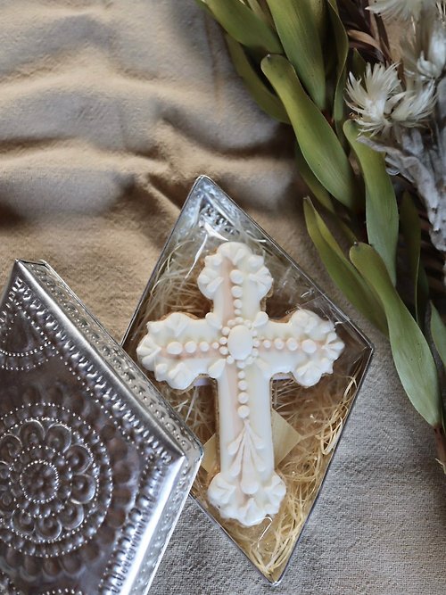 sai-art-cookies 有機糖霜餅乾鋁豪華盒套(中等尺寸) cross antique