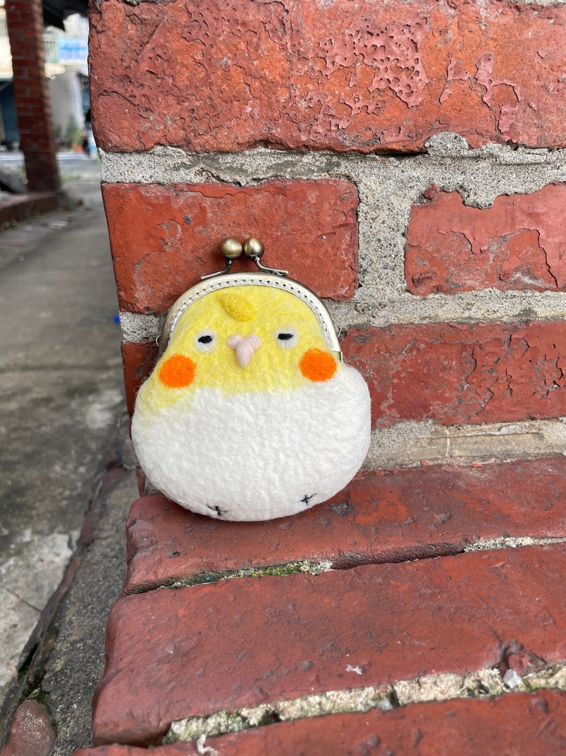 玄鳳鸚鵡 掌心 口金包 羊樂多羊毛氈樂園 - 零錢包/小錢包 - 羊毛 