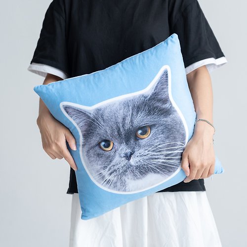 ITS CLOUD客製禮物 【客製化禮物】定製方形抱枕靠枕 寵物貓狗車枕 背面可印字或圖