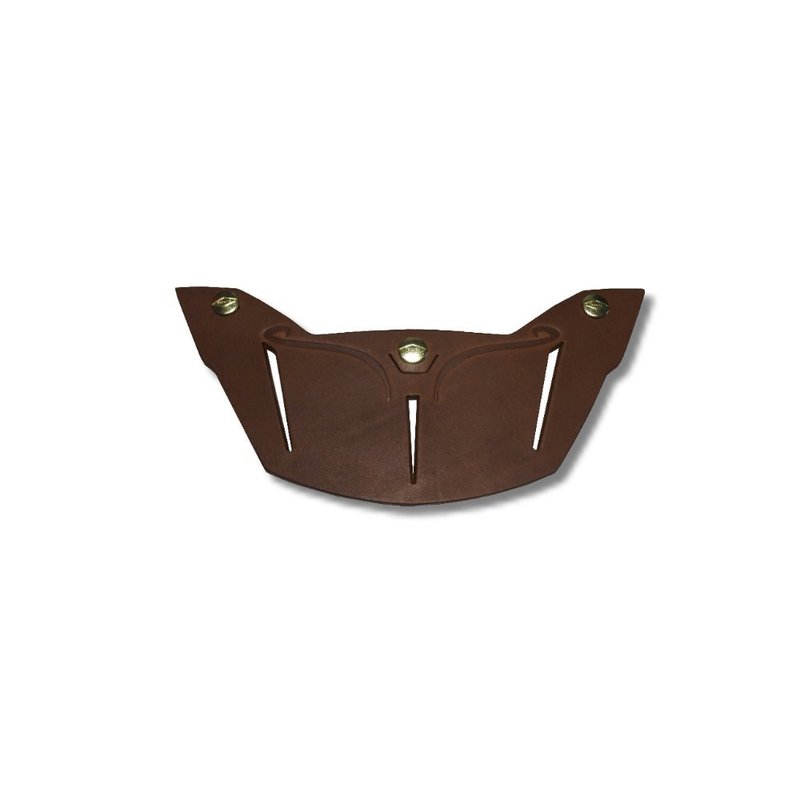 ACE Masterpiece Long Leather Visor - Brown - Helmets - Genuine Leather 