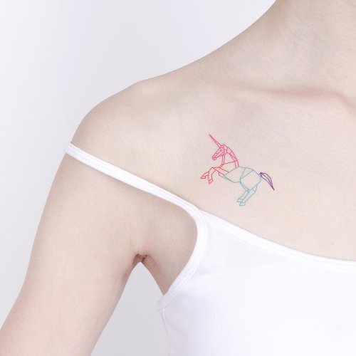 Surprise 紋身便利店 刺青紋身貼紙 / 摺紙幾何 獨角獸 Surprise Tattoos