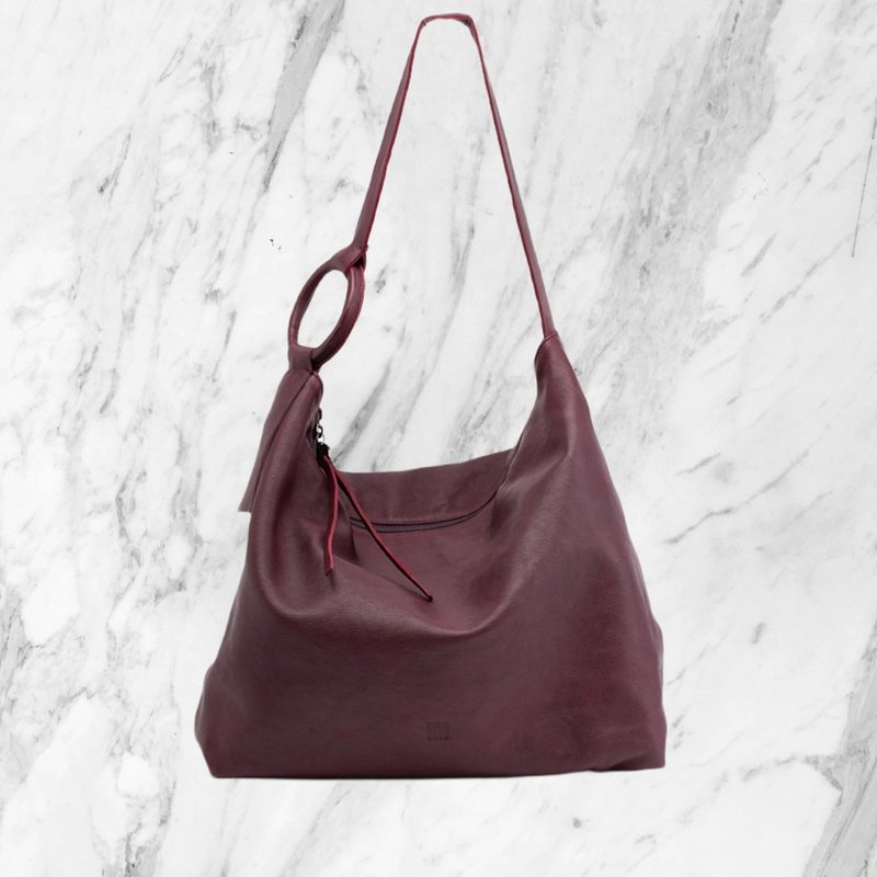 [Spain BIBA] Relovell Elo1l sheepskin light travel shoulder bag | Burgundy - กระเป๋าแมสเซนเจอร์ - หนังแท้ สีแดง