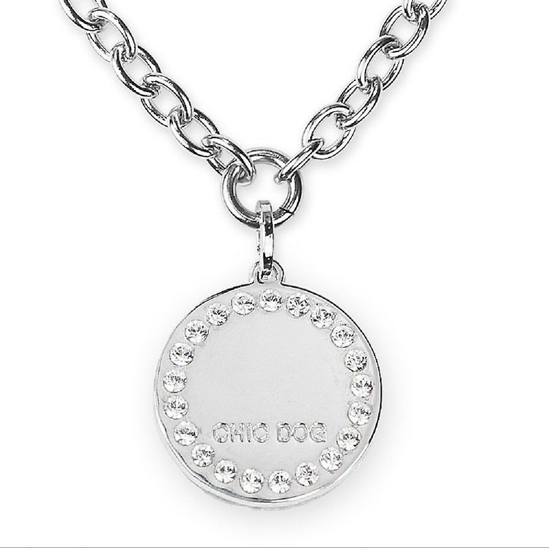 The only 304 Stainless Steel necklace - diamond ring ((send engraving service)) - ปลอกคอ - โลหะ สีเงิน